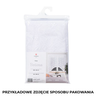 Bożena firanka żakardowa gotowa, szerokość 300 x wysokość 160cm, kolor 001 biały