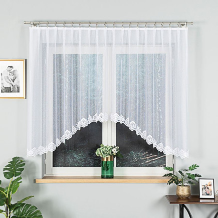 Żaklina firanka żakardowa gotowa, szerokość 300 x wysokość 140cm, kolor 001 biały