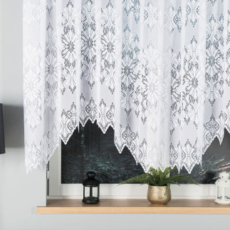 Firanka żakardowa Emilia gotowa fala 340x140 cm, kolor 001 biały, EAN: 5907693238817