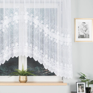 Jowita firanka żakardowa pasowa 300x150cm biały EAN: 5907693239203