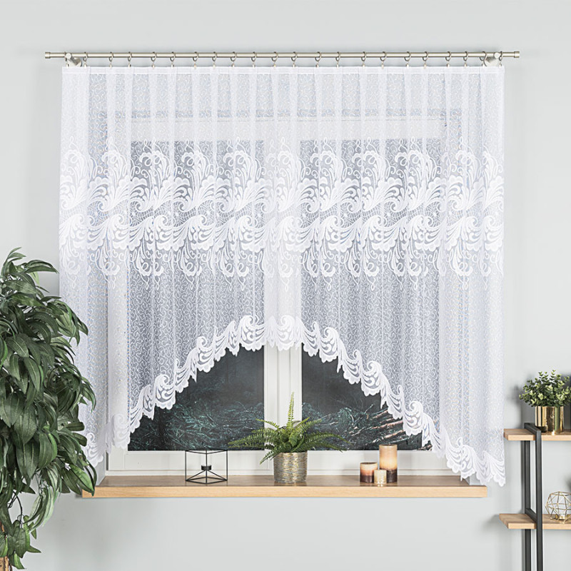 Firanka żakardowa Iwona gotowa 300x160 cm kolor biały 001 EAN: 5907693246928