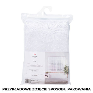 Demetria firanka żakardowa gotowa na prosto, szerokość 200 x wysokość 250cm, kolor 001 biały
