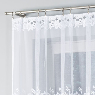 Bastia firanka żakardowa gotowa, szerokość 320 x wysokość 140cm,  kolor 001 biały