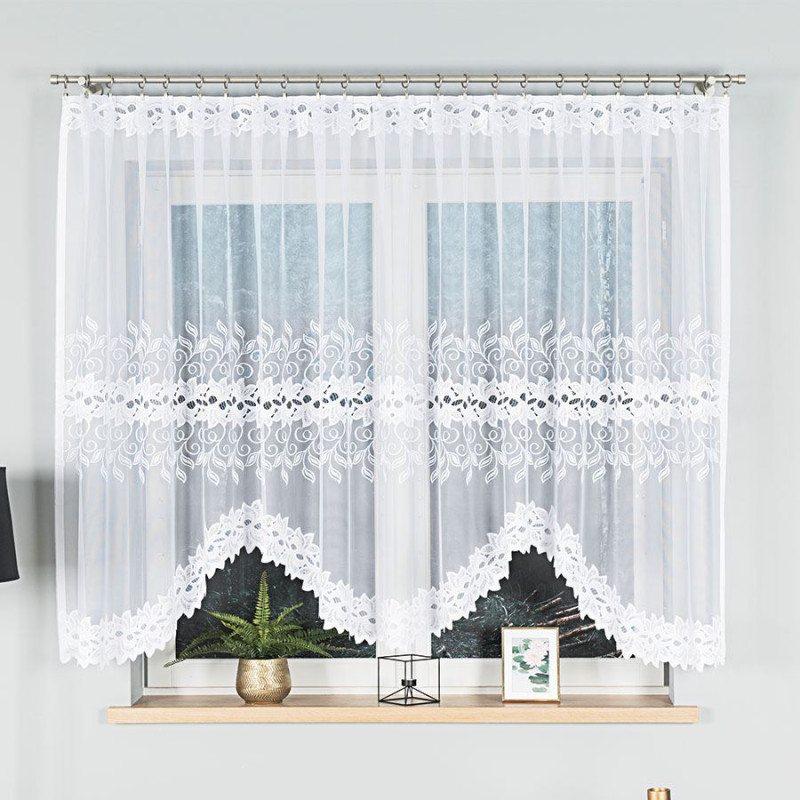 Firanka żakardowa Bastia 300x150cm Biała EAN: 5907693230378 Firanka żakardowa Bastia 300x150cm Biała EAN: 5907693230378