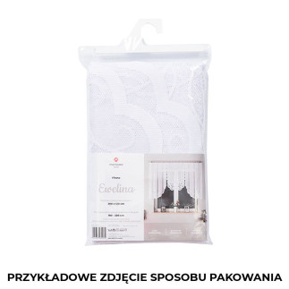 Ewelina firanka żakardowa gotowa, szerokość 300 x wysokość 160cm, kolor 001 biały