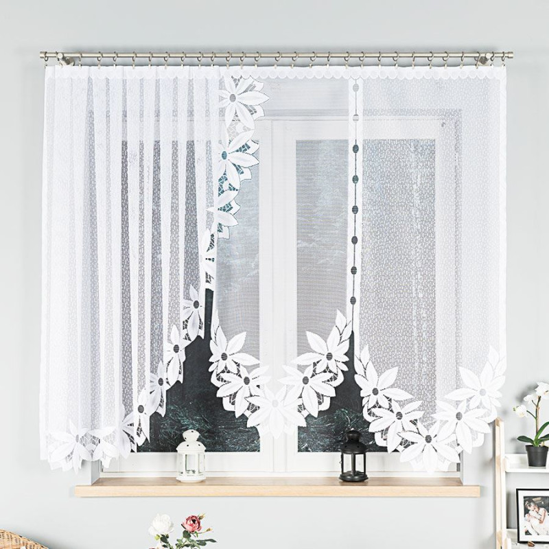 Jadwiga firanka żakardowa gotowa 300x160 cm, kolor biały 001, EAN: 5907693215191 Jadwiga firanka żakardowa gotowa 300x160 cm, kolor biały 001, EAN: 5907693215191