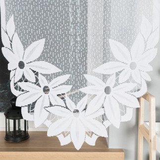 Jadwiga firanka żakardowa gotowa, szerokość 300 x wysokość 160cm, kolor 001 biały