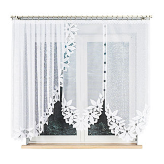 Jadwiga firanka żakardowa gotowa, szerokość 300 x wysokość 160cm, kolor 001 biały