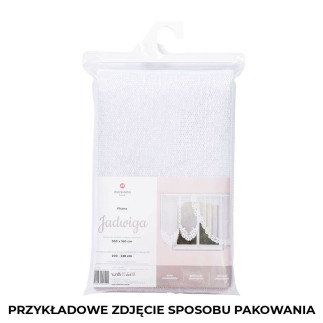 Jadwiga firanka żakardowa gotowa, szerokość 300 x wysokość 160cm, kolor 001 biały