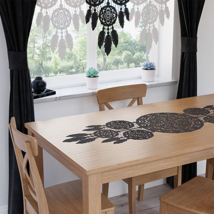 Bieżnik żakardowy "Dreamcatcher" 45x155cm czarny EAN: 5907693248373