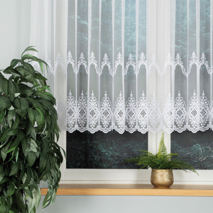 Firanka, wysokość 120cm, kolor 001 biały