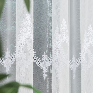 Firanka, wysokość 120cm, kolor 001 biały