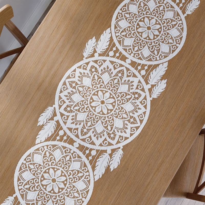 Bieżnik żakardowy Alia Łapacz Snów 44x224cm Biały EAN: 5907693248304