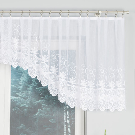 Jowita firanka żakardowa pasowa 400x80cm biały EAN: 5907693246713
