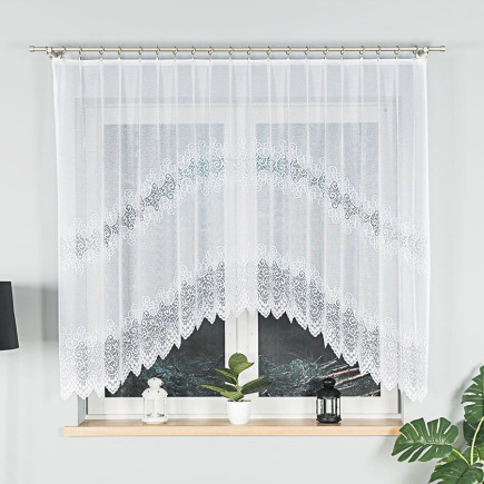 Violetta firanka żakardowa gotowa, szerokość 250 x wysokość 150cm, kolor 001 biały