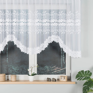 Bastia firanka żakardowa gotowa, szerokość 315 x wysokość 120cm, kolor 001 biały