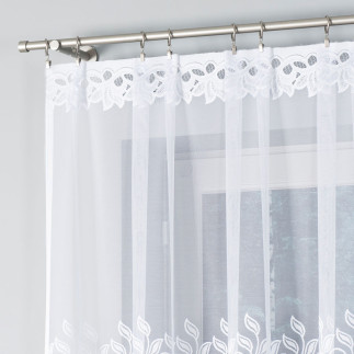 Bastia firanka żakardowa gotowa, szerokość 315 x wysokość 120cm, kolor 001 biały