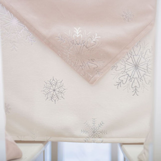 Śnieżki serweta wodoodporna velvet, 85x85cm, kolor 030 pudrowy różowy ze srebrnym zdobieniem