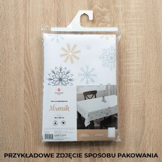 Śnieżki serweta wodoodporna velvet, 85x85cm, kolor 110 granatowy ze srebrnym zdobieniem