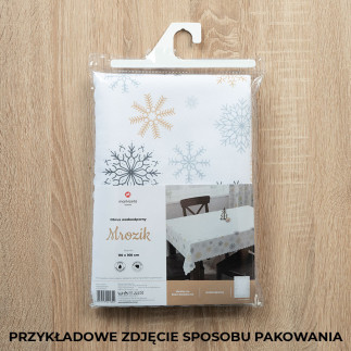 Śnieżki serweta wodoodporna velvet, 85x85cm, kolor 110 granatowy ze srebrnym zdobieniem