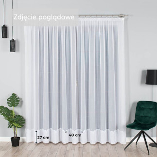 Firanka Haftowana z Wzorem 250cm Biała EAN: 2010000563625