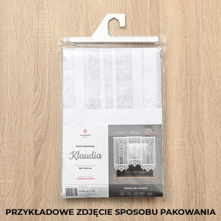 Klaudia panel żakardowy gotowy, szerokość 60 x wysokość 160cm, kolor 001 biały