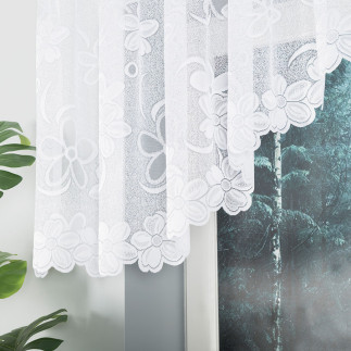 Renata firanka żakardowa gotowa, szerokość 350 x wysokość 80cm, kolor 001 biały