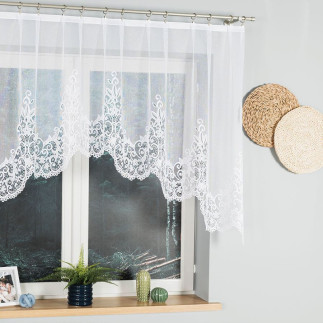 Berenika firanka żakardowa gotowa, szerokość 250 x wysokość 120cm, kolor 001 biały