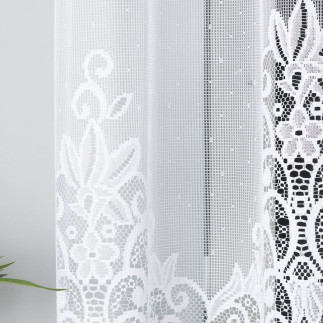 Berenika firanka żakardowa gotowa, szerokość 250 x wysokość 120cm, kolor 001 biały