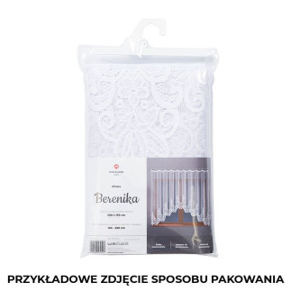 Berenika firanka żakardowa gotowa, szerokość 250 x wysokość 120cm, kolor 001 biały