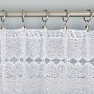 Filomena firanka żakardowa gotowa, szerokość 270 x wysokość 120cm, kolor 001 biały