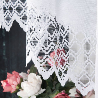 Filomena firanka żakardowa gotowa, szerokość 270 x wysokość 120cm, kolor 001 biały