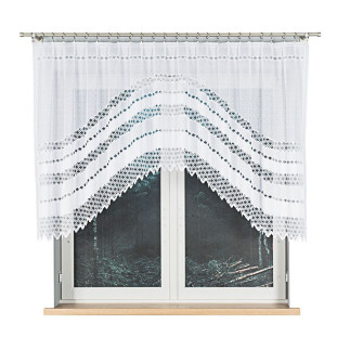 Filomena firanka żakardowa gotowa, szerokość 270 x wysokość 120cm, kolor 001 biały