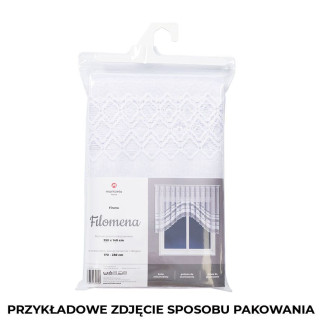 Filomena firanka żakardowa gotowa, szerokość 270 x wysokość 120cm, kolor 001 biały