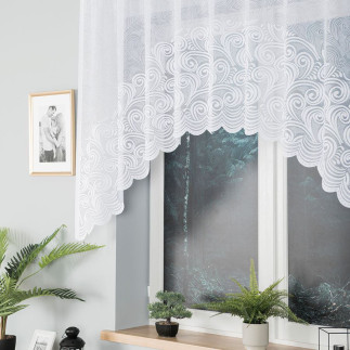 Kinga firanka żakardowa gotowa, szerokość 250 x wysokość 120cm, kolor 001 biały