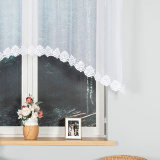 Żaklina firanka żakardowa gotowa, szerokość 250 x wysokość 120cm, kolor 001 biały