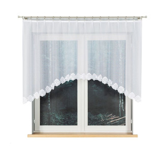 Żaklina firanka żakardowa gotowa, szerokość 250 x wysokość 120cm, kolor 001 biały