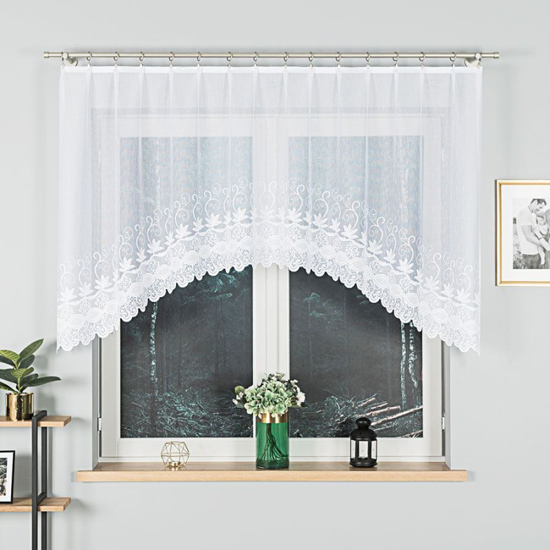 Firanka Jowita żakardowa 250x120 cm pasy biały EAN: 5907693239197