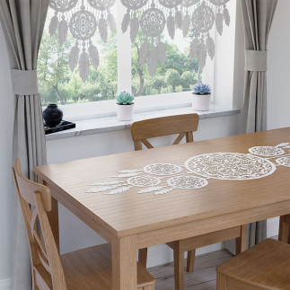 Lea bieżnik żakardowy łapacz snów 45x155cm kolor biały EAN: 5907693248359