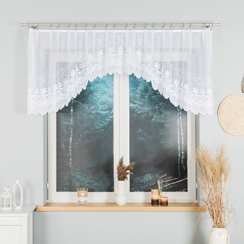 Jowita firanka żakardowa pasowa 300x80cm biały EAN: 5907693246706
