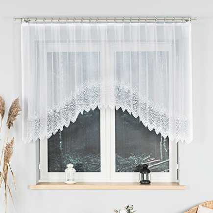 Violetta firanka żakardowa gotowa, szerokość 250 x wysokość 120cm, kolor 001 biały