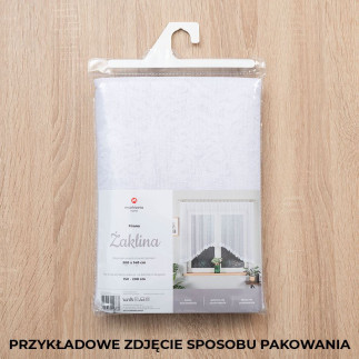 Żaklina firanka żakardowa gotowa, szerokość 250 x wysokość 80cm, kolor 001 biały