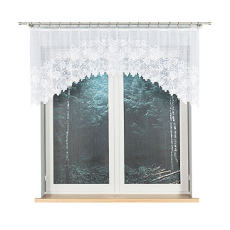 Demetria firanka żakardowa gotowa, szerokość 250 x wysokość 80cm, kolor 001 biały