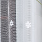 Firanka żakardowa ze wzorem pasowym, wysokość 250cm, kolor 001 biały
