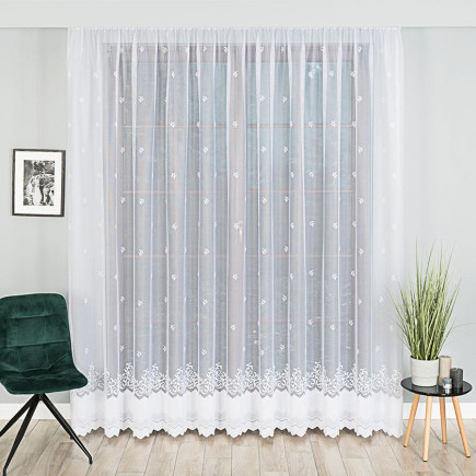 Firanka Żakardowa Wzór Całościowy 250cm Biała, EAN: 5907693249349