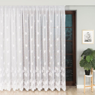 Firanka żakardowa 250cm wzór po całości kolor 001 biały EAN: 5907693240513