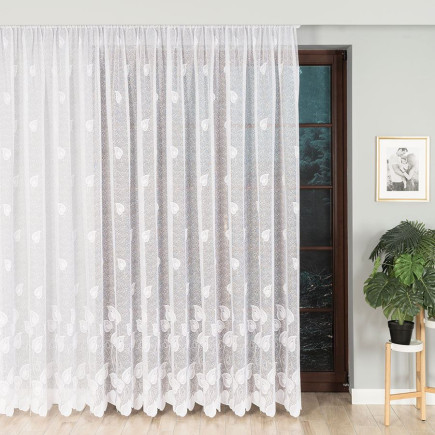 Firanka żakardowa 250cm wzór po całości kolor 001 biały EAN: 5907693240513