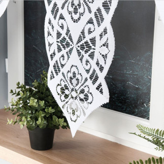 Anita panel żakardowy gotowy, szerokość 160 x wysokość 160cm, kolor 001 biały