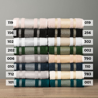 Lionel ręcznik, 50x90cm, kolor 119 pudrowy ze srebrną bordiurą