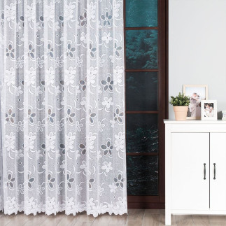 Firanka żakardowa ze wzorem po całości 250cm biały EAN: 2010000482094